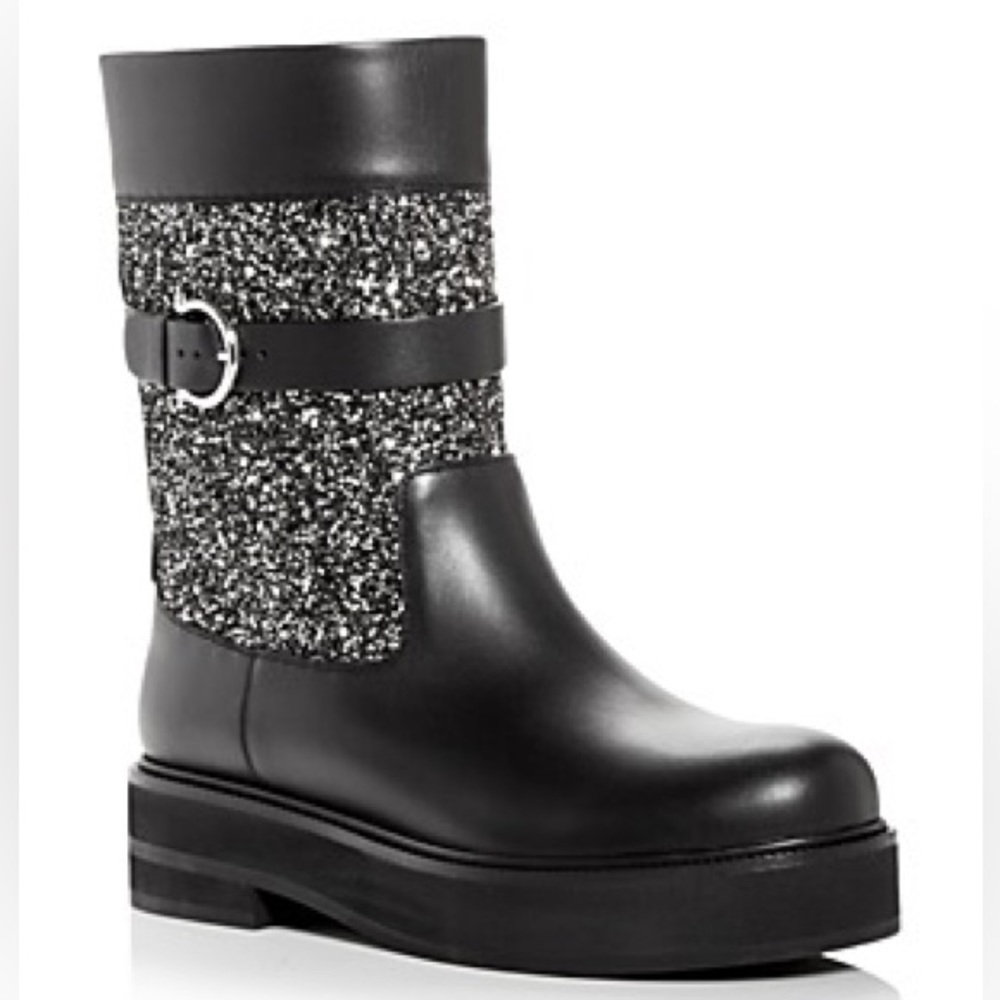 NWT Salvatore Ferragamo Paris Moto Boot